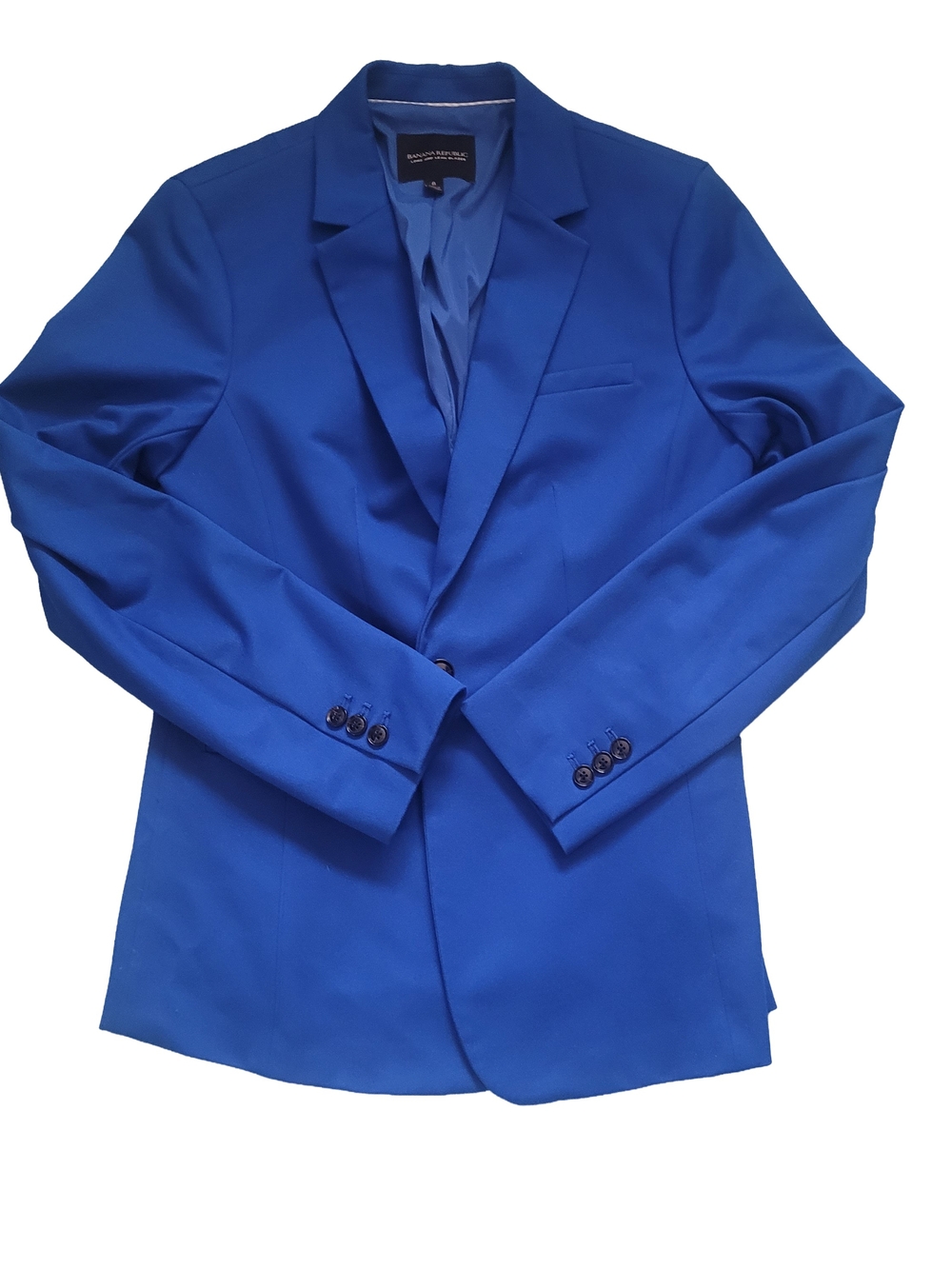 Banana Republic Blue Womens Blazer Size 8 Long And Lean
